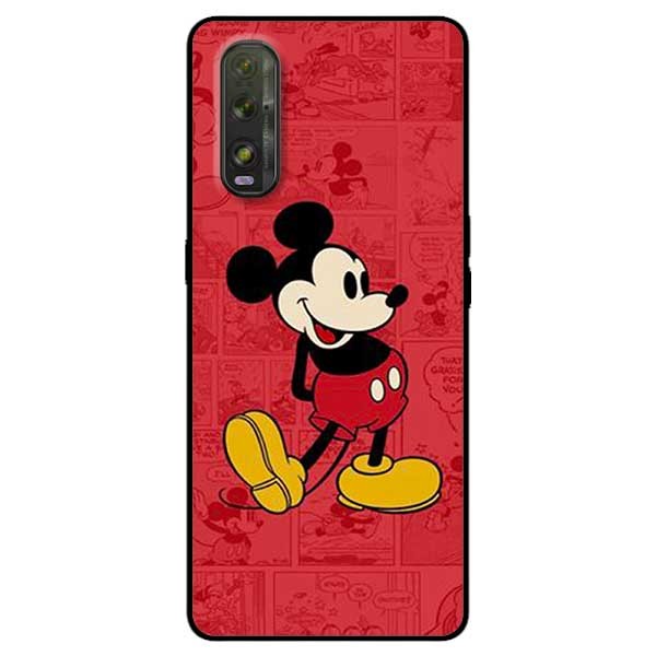Ốp lưng dành cho Oppo Find X2 mẫu Chuột Nền Đỏ