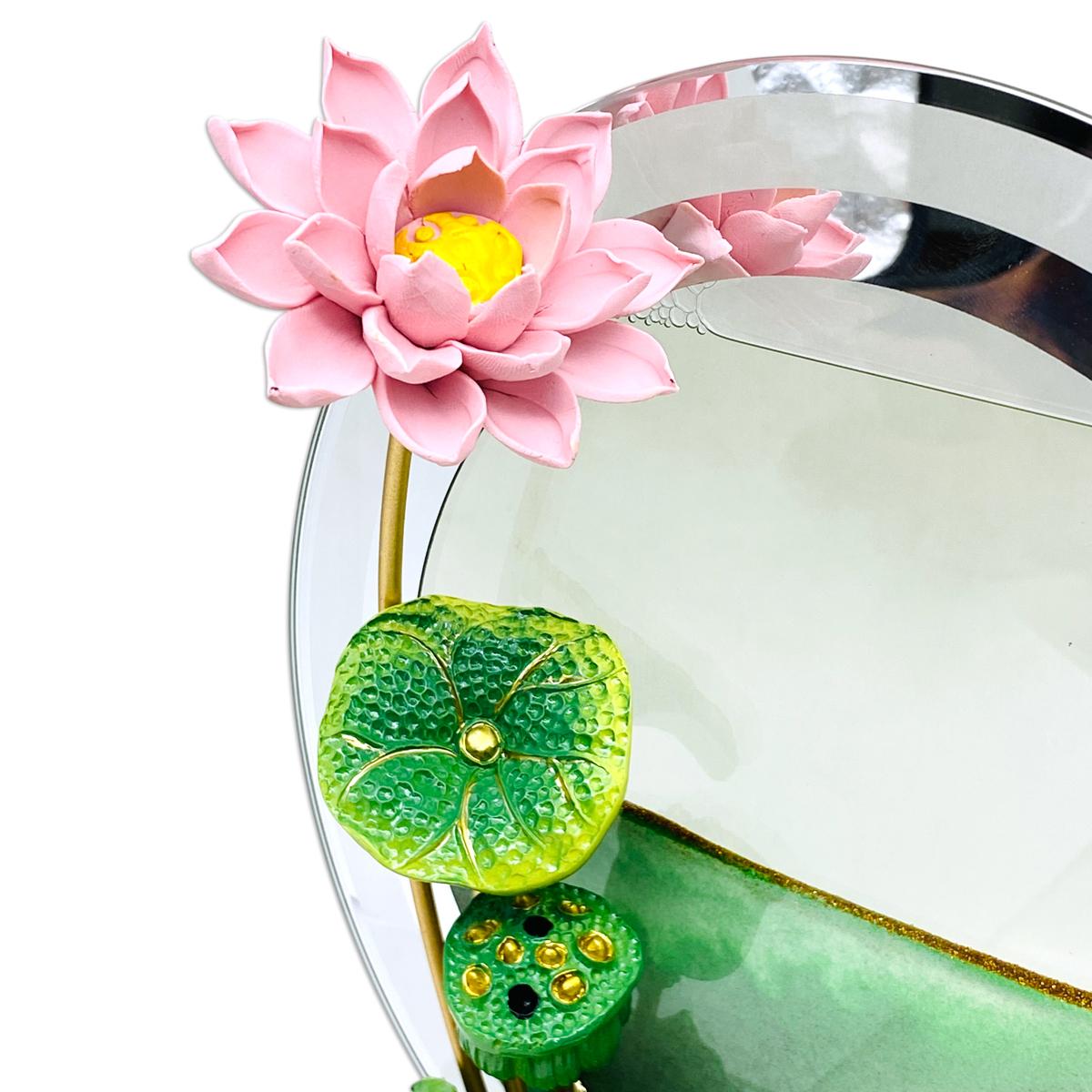 Tranh Cát Hoa Sen May Mắn 26.5 cm - ZSG