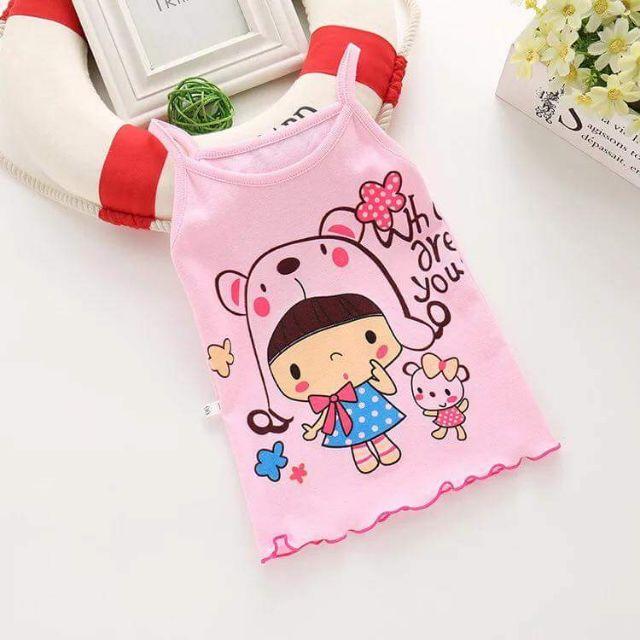 Combo 4 áo ba lỗ cotton Quảng Châu bé trai/ gái