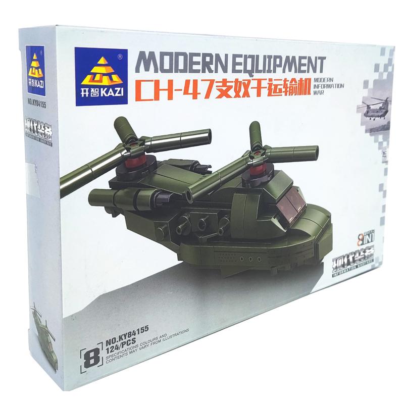 Đồ Chơi Lắp Ráp Mô Hình Máy Bay Vận Tải CH-47 - Kazi KY84155-8