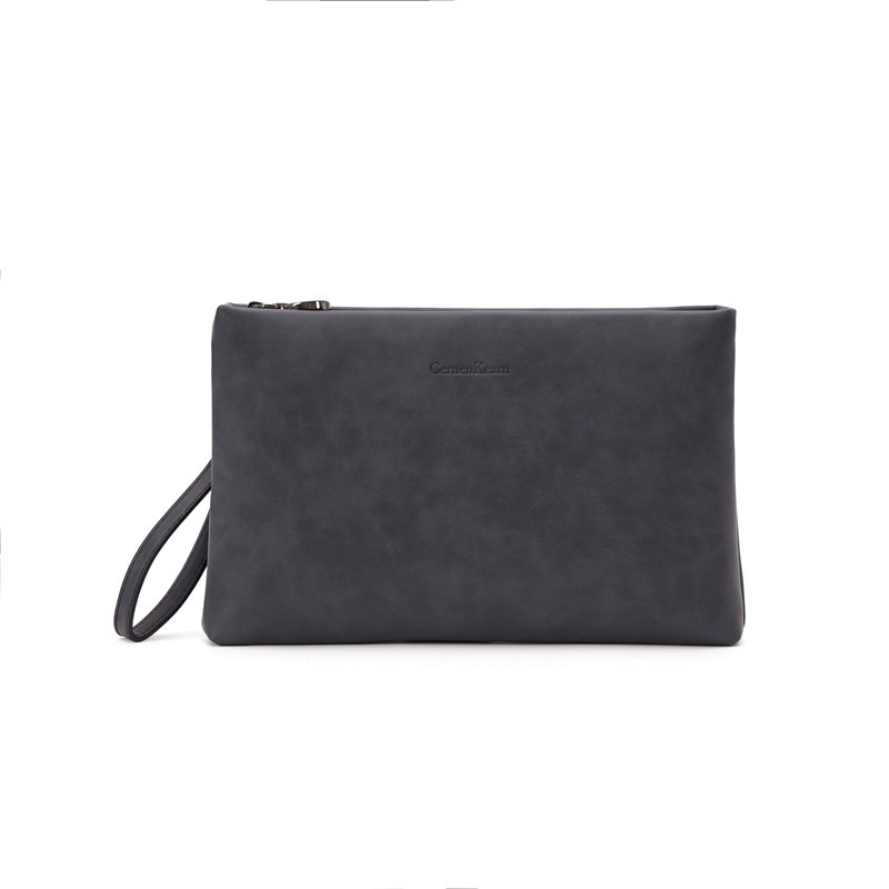 Simple fashion all-match wrist bag men's tide brand clutch bag casual men's clutch bag Korean soft leather bag ipad bag