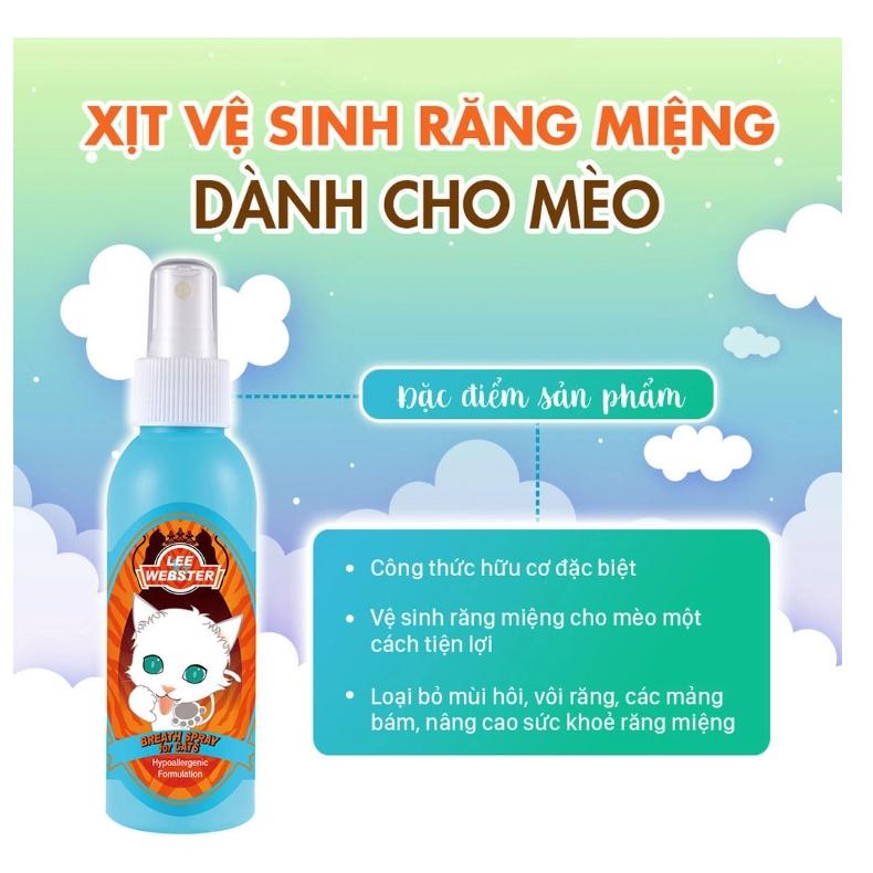 Xịt vệ sinh răng miệng cho mèo Lee&amp;Webster - 130ml