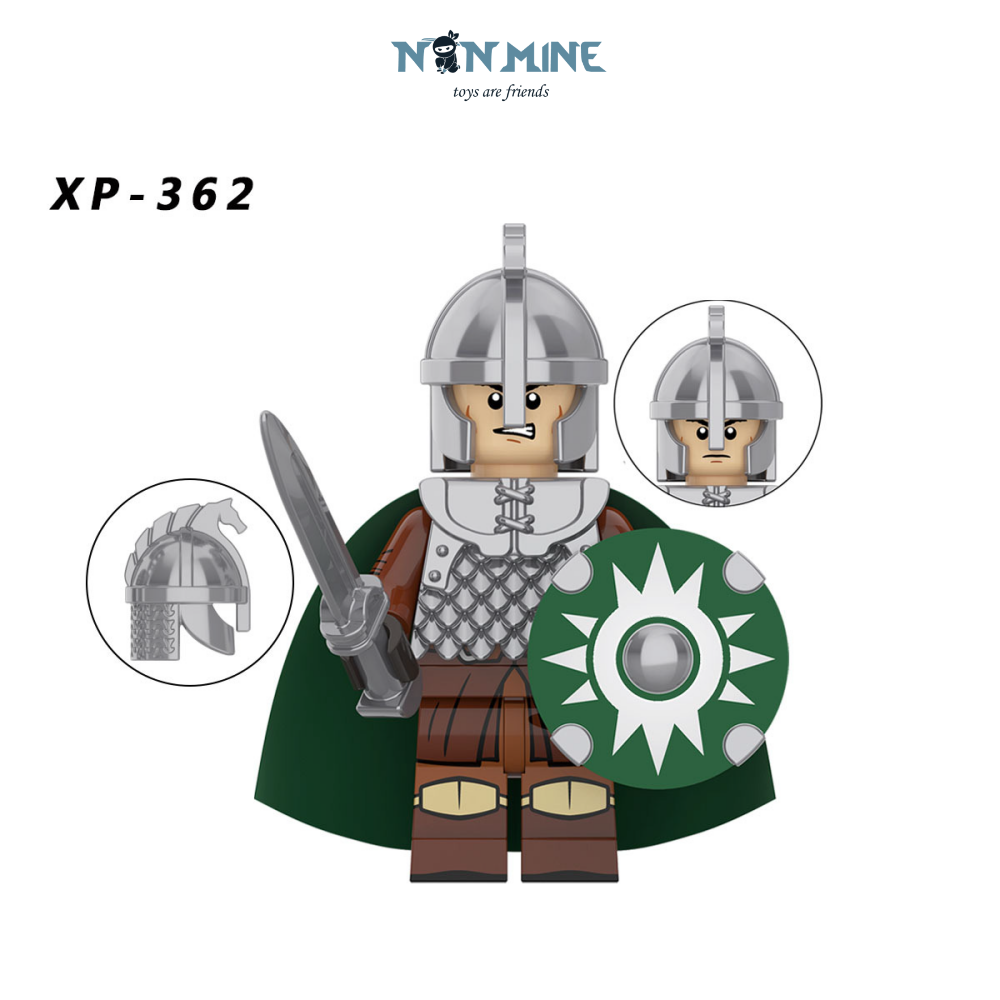 Minifigures Lắp Ráp Mô Hình Nhân Vật Lính Trung Cổ Rohan Lord Of The Rings KT1046 Bán Lẻ