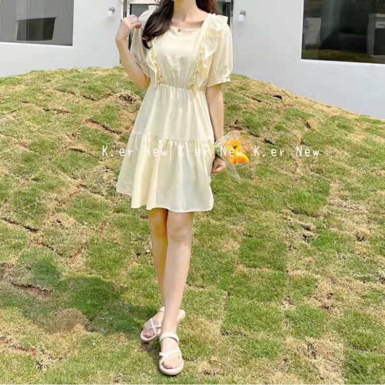 Đầm Nữ Chun Eo Bèo Xinh /hình shop tự chụp