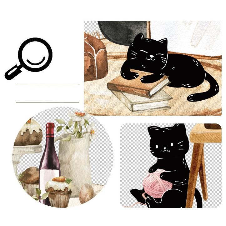 Decal dán tường trang trí - CAT FAMILY TINH NGHỊCH