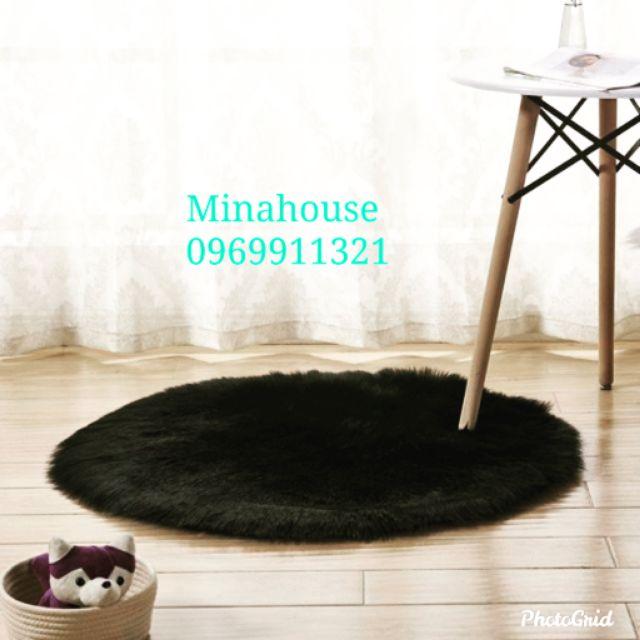Thảm lông TRÒN 80cm trang trí &chụp ảnh
