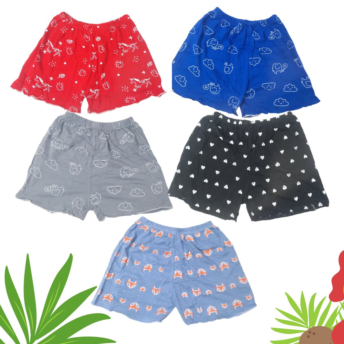 Quần đùi nữ, quần short ngắn cotton mặc nhà mặc ngủ hoa văn chấm bi thoáng mát dễ thương (Màu ngẫu nhiên