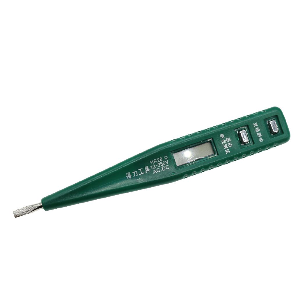 12-250V AC/DC Bút Thử Điện Kỹ Thuật Số Bút Thử LCDDisplay Bút Thử Điện Áp