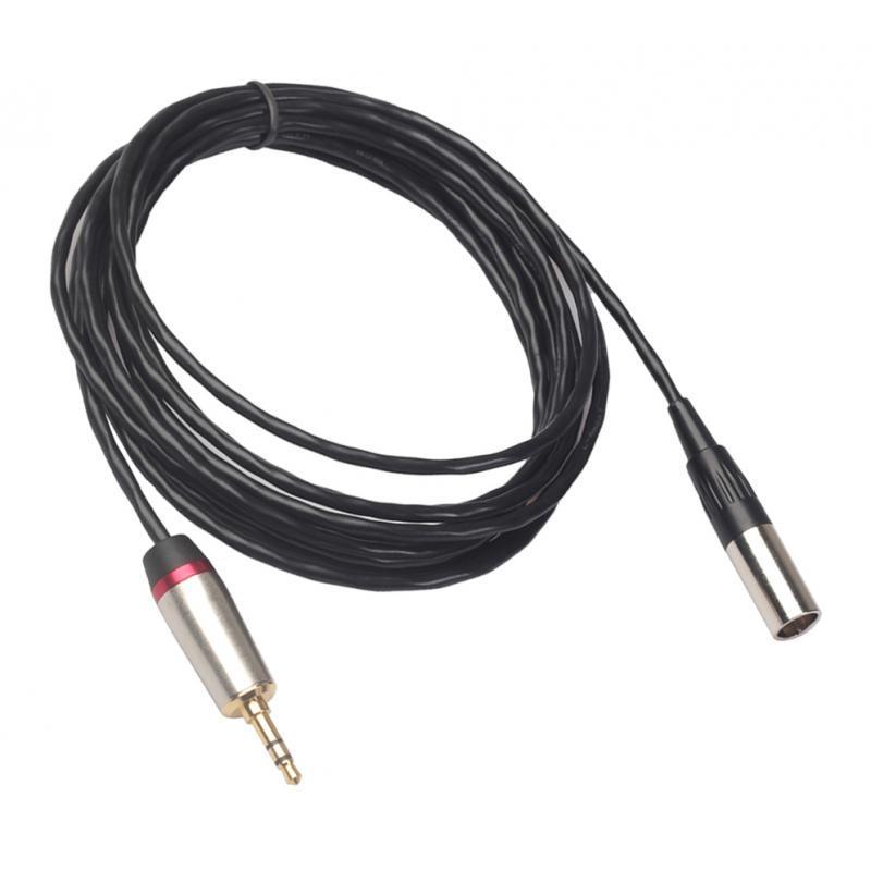 3.5mm Male to XLR Male Cable TRS 3Pin Stereo Audio Transfer Line Black 0.3m