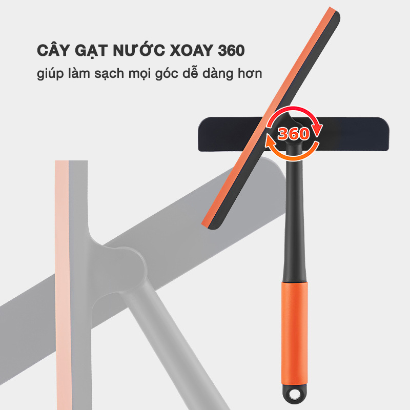 Cây Gạt Nước Lau Kính Đa Năng Cầm Tay Gạt Chùi Kính Thông Minh 3 Trong 1 Gạt Nước Xoay 360