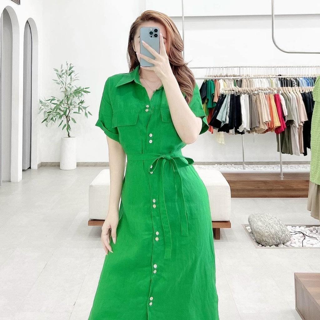 ĐẦM MIDI SOMI 2 TÚI CỘT EO 13010