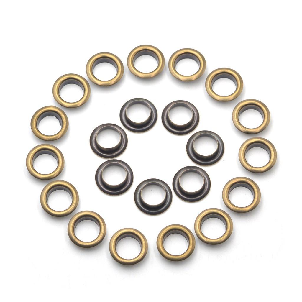 Khoen ore 12mm Khoen mắt cáo 12ly Thau không gỉ Khuy mắt cáo bấm vải Túi 100 cái Màu đồng / Màu đen