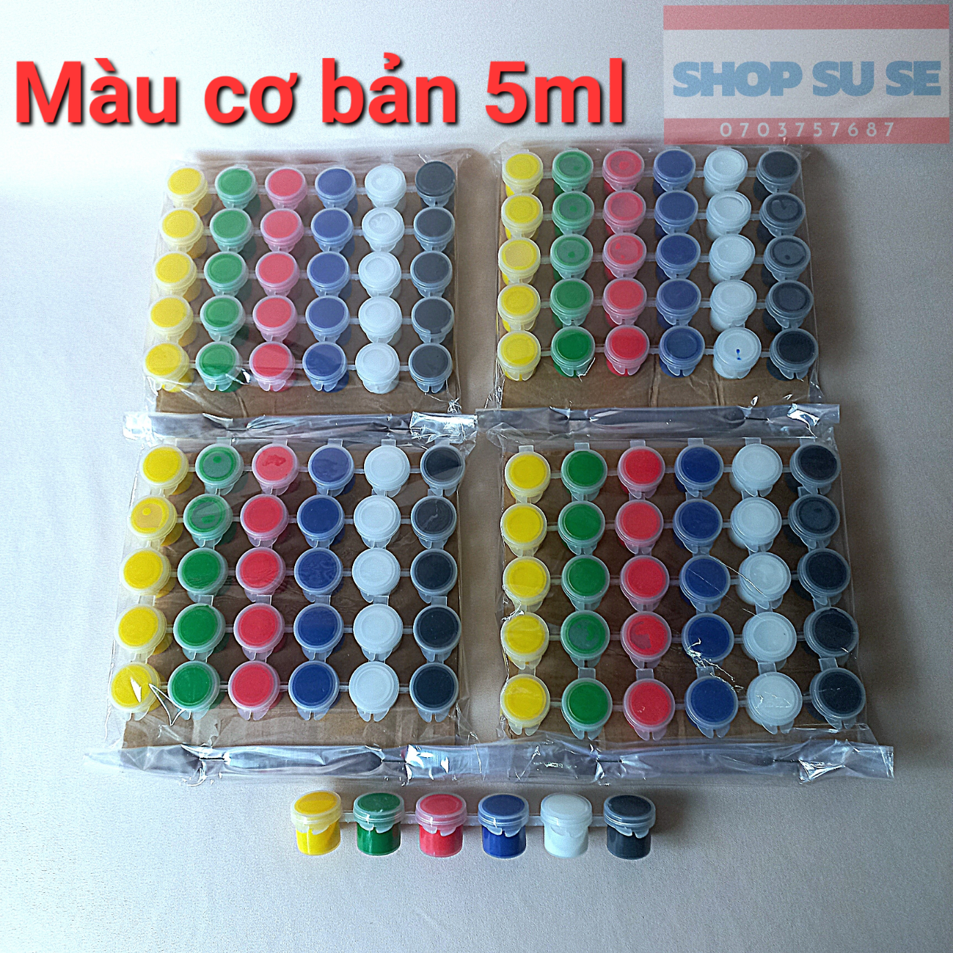 Combo 20 vĩ màu nước tô tượng. Hũ 5 ml