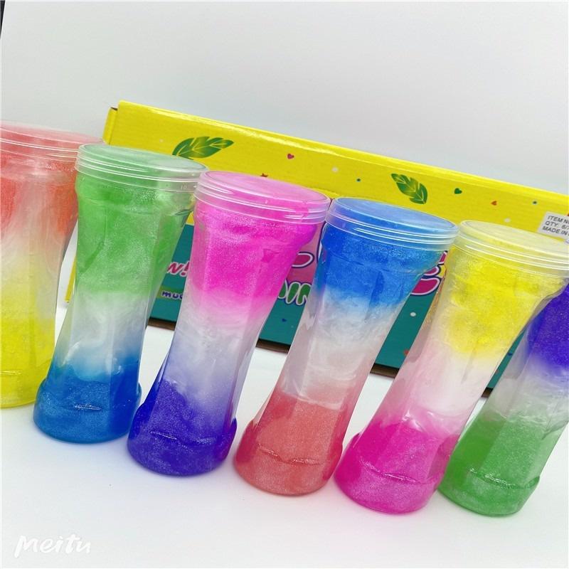 SLIME CHAI XOẮN 3 MÀU GALAXY LOẠI TO cực đẹp thiết kế độc đáo ấn tượng Đồ chơi Slam Gudetama Squishy