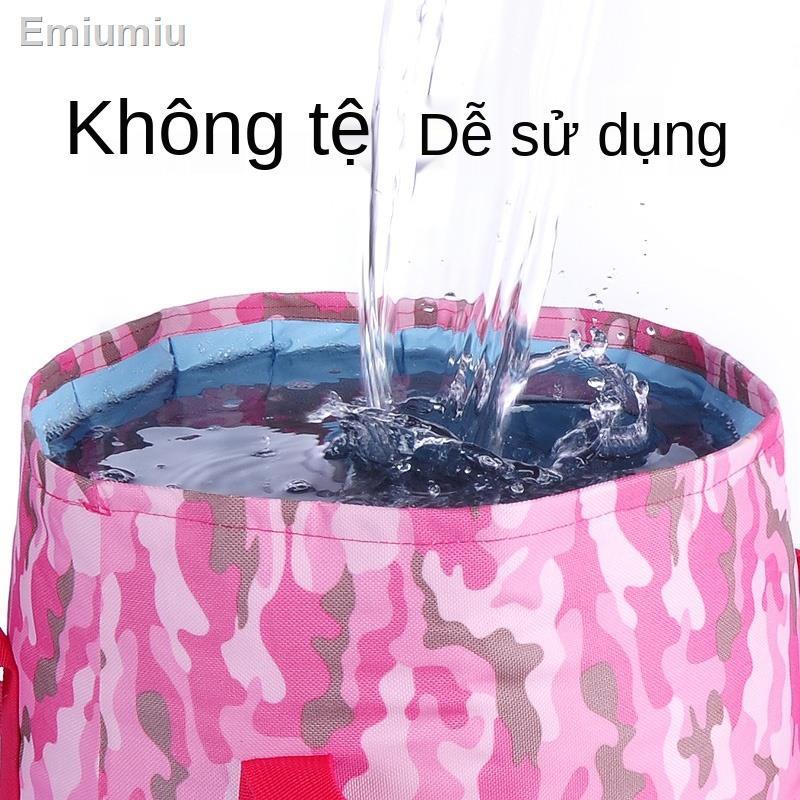 ✣▨Có thể gập lại xô di động du lịch chậu rửa ngâm chân ngoài trời
