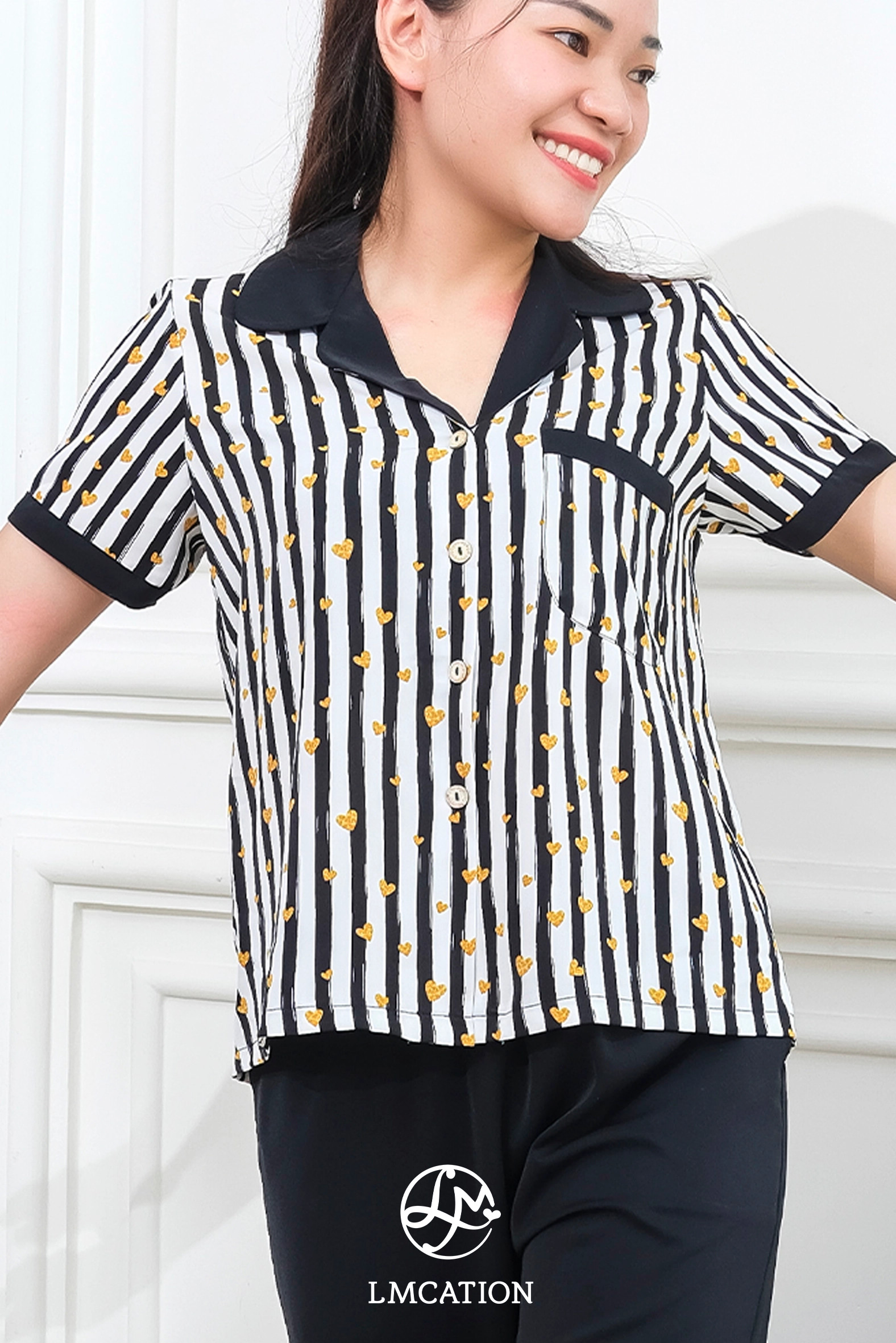 Bộ đồ Pijama LMcation Lia -  Sọc đen