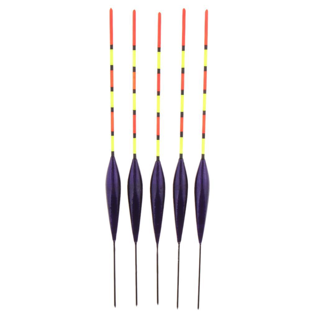5pcs Rock Fishing Buoy Wooden Fishing Floats Slip Bobber