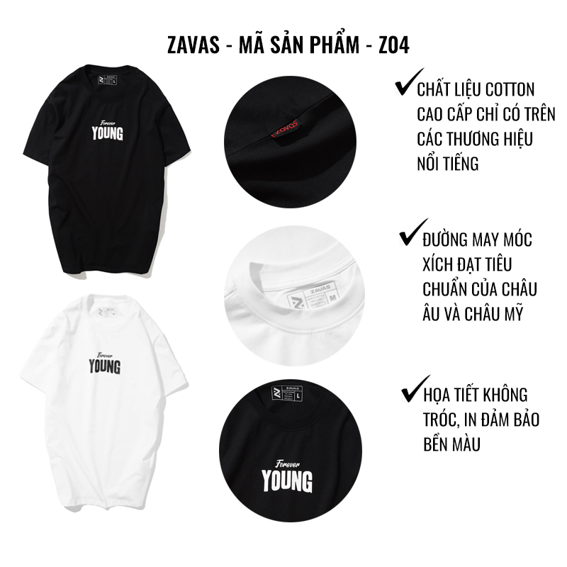 Áo phông nam cao cấp cổ tròn ngắn tay đẹp chất vải cotton co giãn 4 chiều thoáng mát ZAVAS Z04