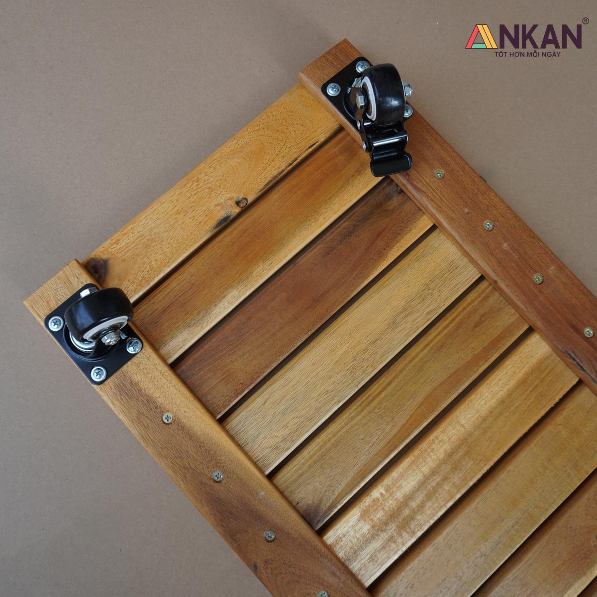 Đế Lót Chậu Cây Có Bánh Xe Hình Chữ Nhật 60x30cm Dùng Để Đẩy Chậu Cây Nặng Trang Trí Phòng Khách