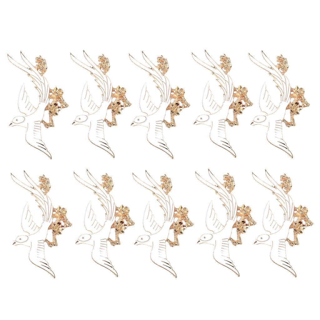 10 Pcs Alloy Flatback Buttons Embellishments DIY Phone Case Hair Accessories