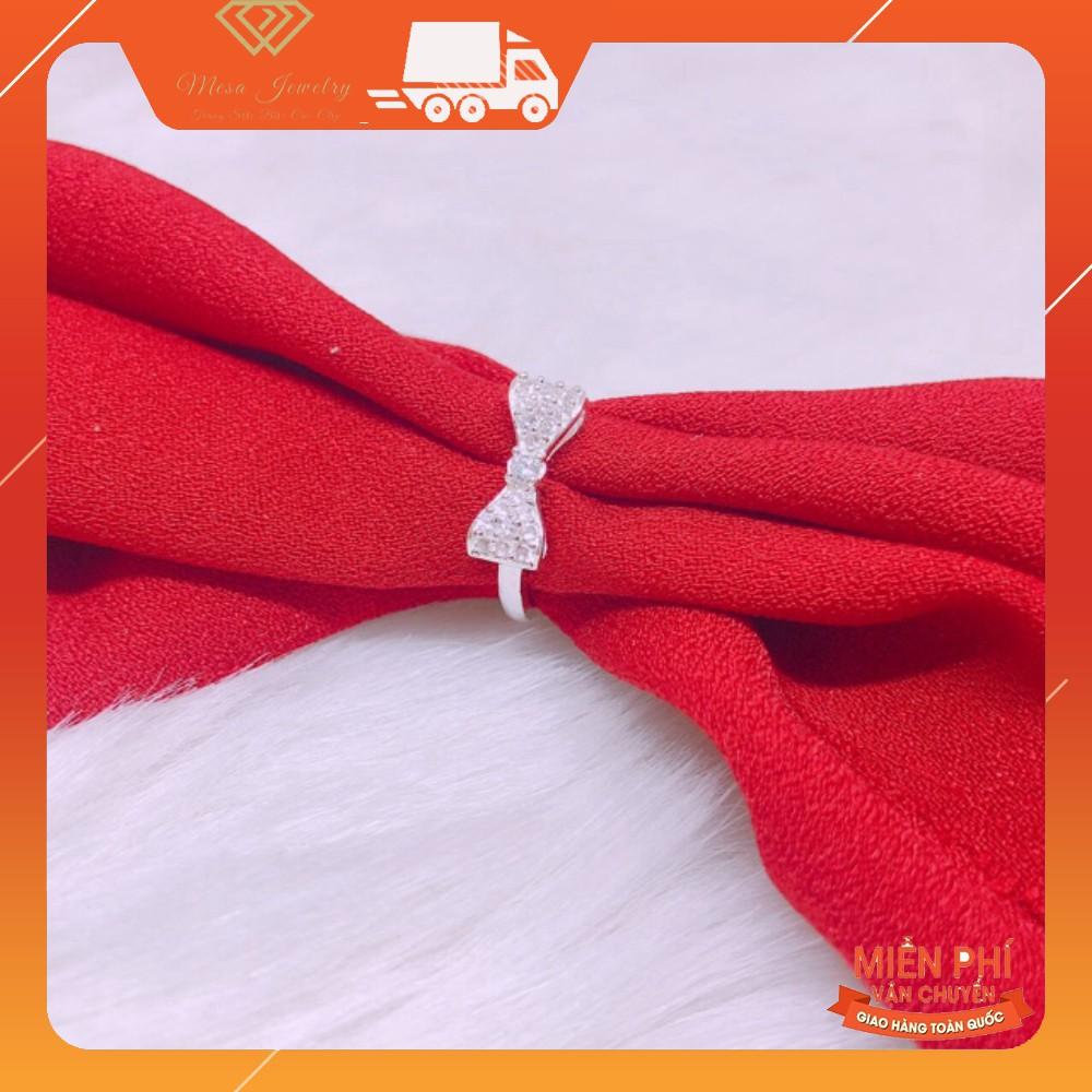 NHẪN NƠ BẠC TA GẮN ĐÁ SIÊU XINH