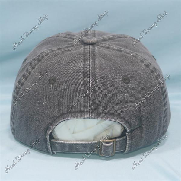 Nón kết thời trang, mũ lưỡi trai thêu chữ Original The Black vải kaki oát có khóa tăng giảm size đầu từ 56-60cm - Đen