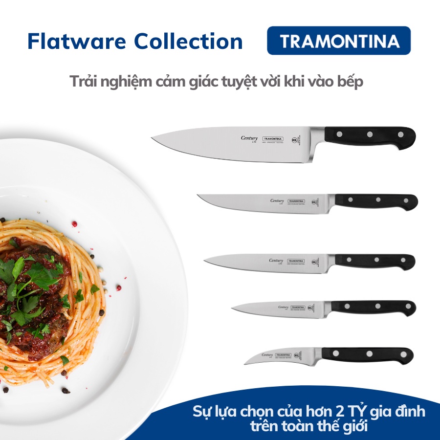 Dao Gọt Hoa Quả Tramontina Century 10cm Thép Rèn Nguyên Khối Cao Cấp Sản Xuất Tại Brazil 24010104