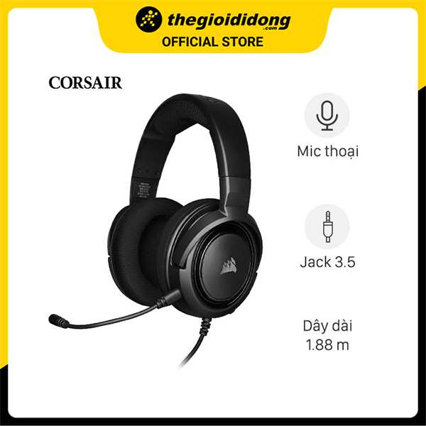 Tai nghe Corsair HS35 Stereo Carbon - Hàng chính hãng