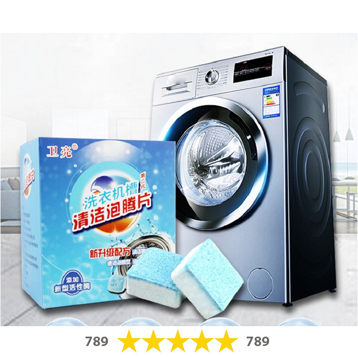 COMBO 6 VIÊN TẨY VỆ SINH MÁY GIẶT THẾ HỆ MỚI - MẠNH HƠN, NHANH HƠN VÀ DIỆT KHUẨN LÊN ĐẾN 99%