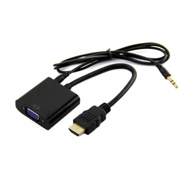 Cáp chuyển đổi HDMI sang VGA, HDMI to VGA có âm thanh (20cm)