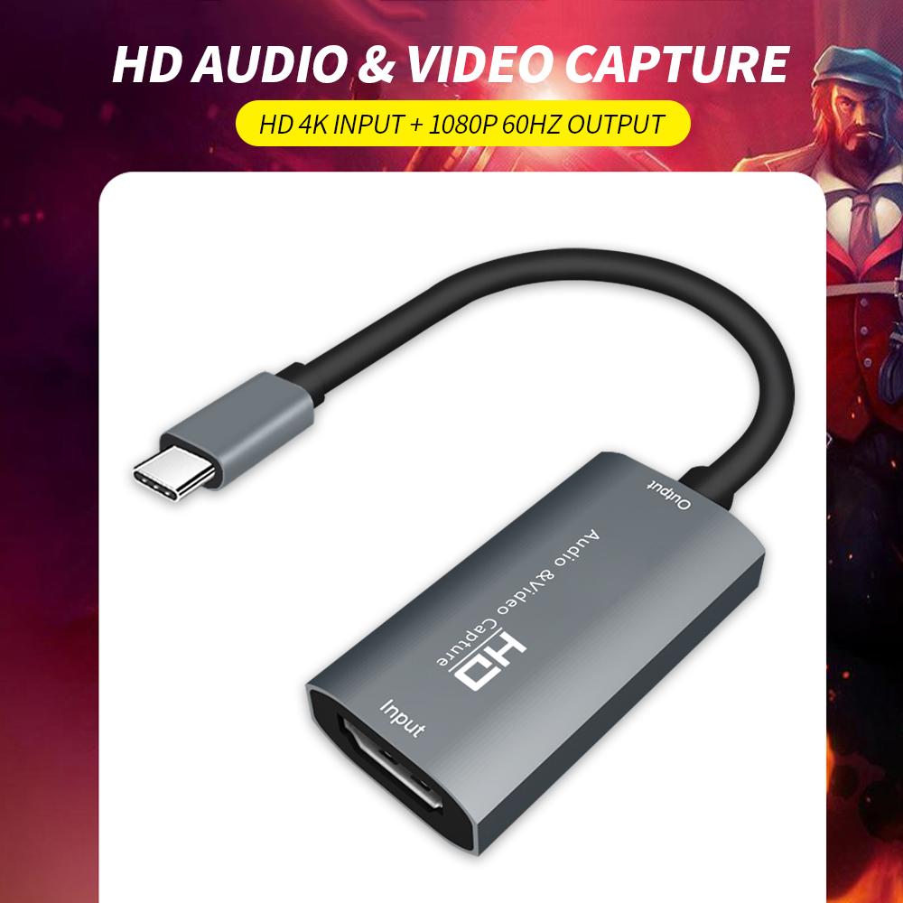 Đầu ra Type-C Capture Phone / Computer Game Live Plug and Play Z29A HD Audio & Video Capture Đầu vào 4K Full HD 1080P