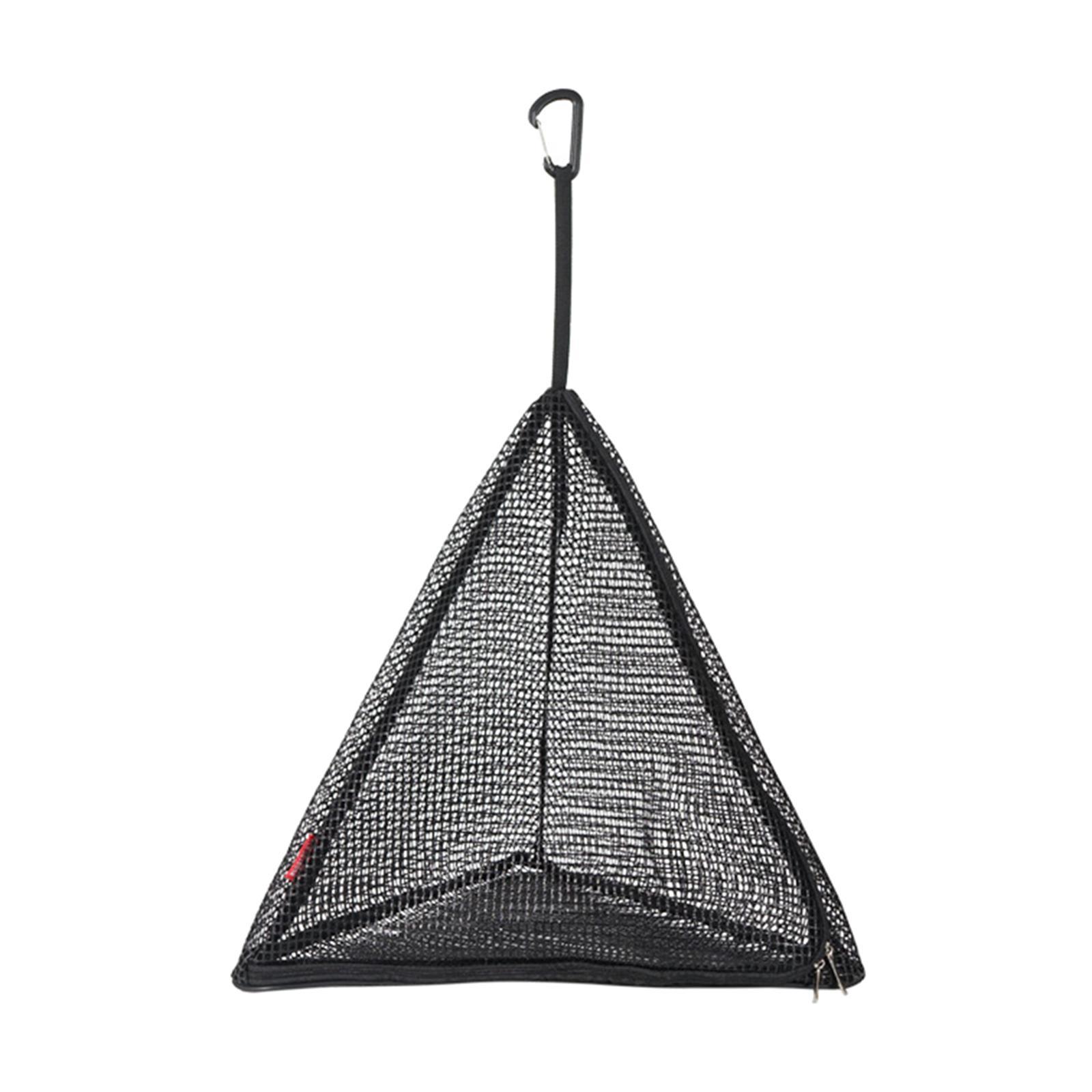 2x Portable Camping Dry Net Folding Triangle Hanging Mesh Foods Dish Dryer Rack Outdoor Picnic BBQ Grid Bag Shelf Storage Basket Tableware