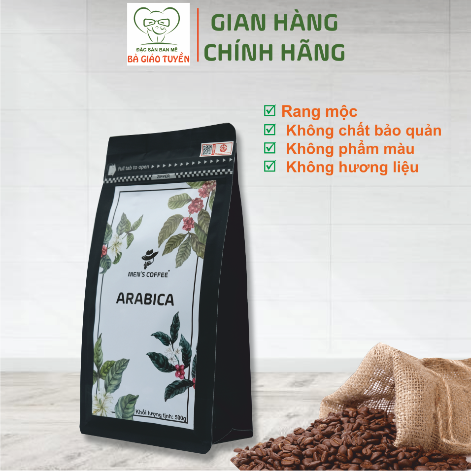 1kg Cà Phê Men's Coffee Dòng ARABICA Thượng Hạng Cầu Đất – Lâm Đồng. Vị Chua Thanh, Nhẹ Nhàng, Mùi Thơn Quyến Rũ