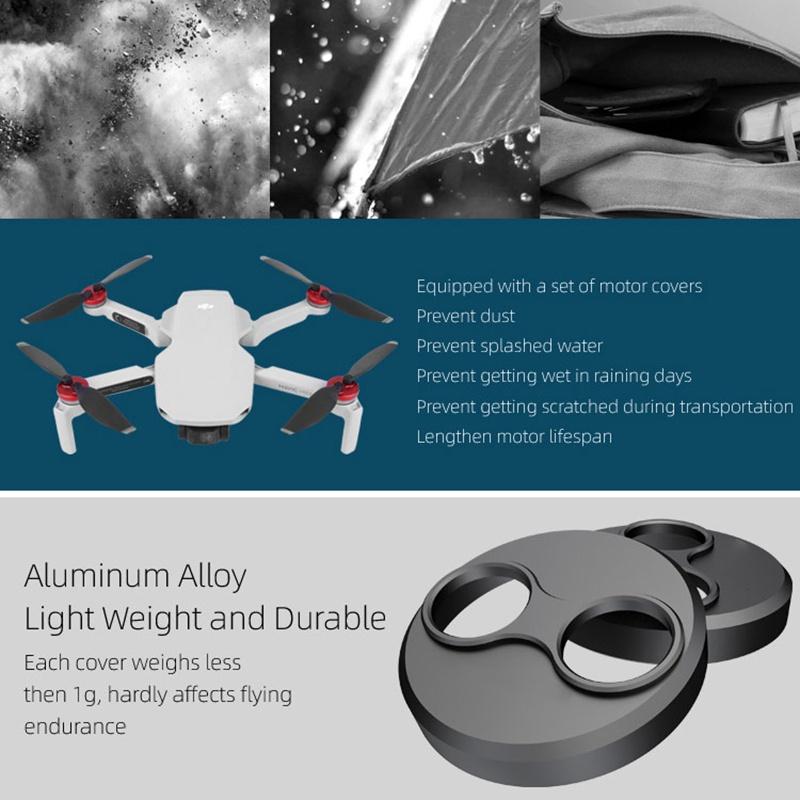 4 Pcs Aluminum Alloy Engine Cover Dustproof Motor Protector Motor Plugs For Mavic Mini Drone Accessories ELEN