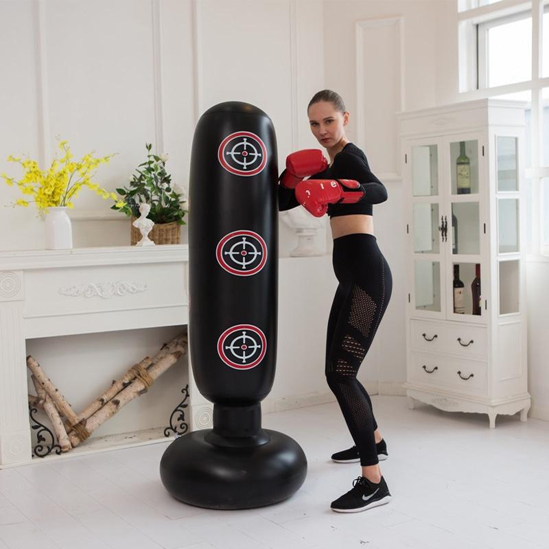 Bao Trụ Đấm Bốc Tự Cân Bằng - PURE BOXING 160cm Đường Kính 48cm - Tặng Kèm Bơm Hơi