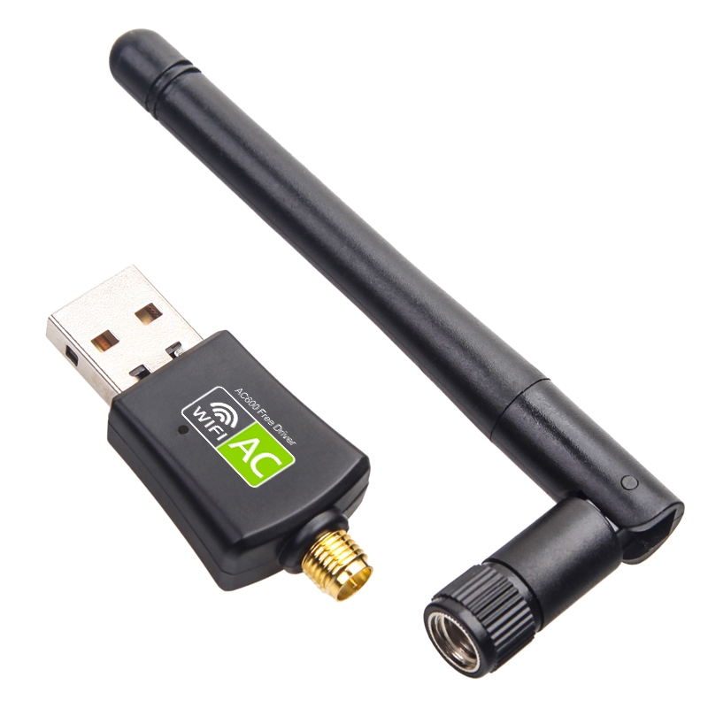 USB bắt Wifi không dây băng tần kép 5GHz 2.4GHz 600Mbps cho máy tính/laptop