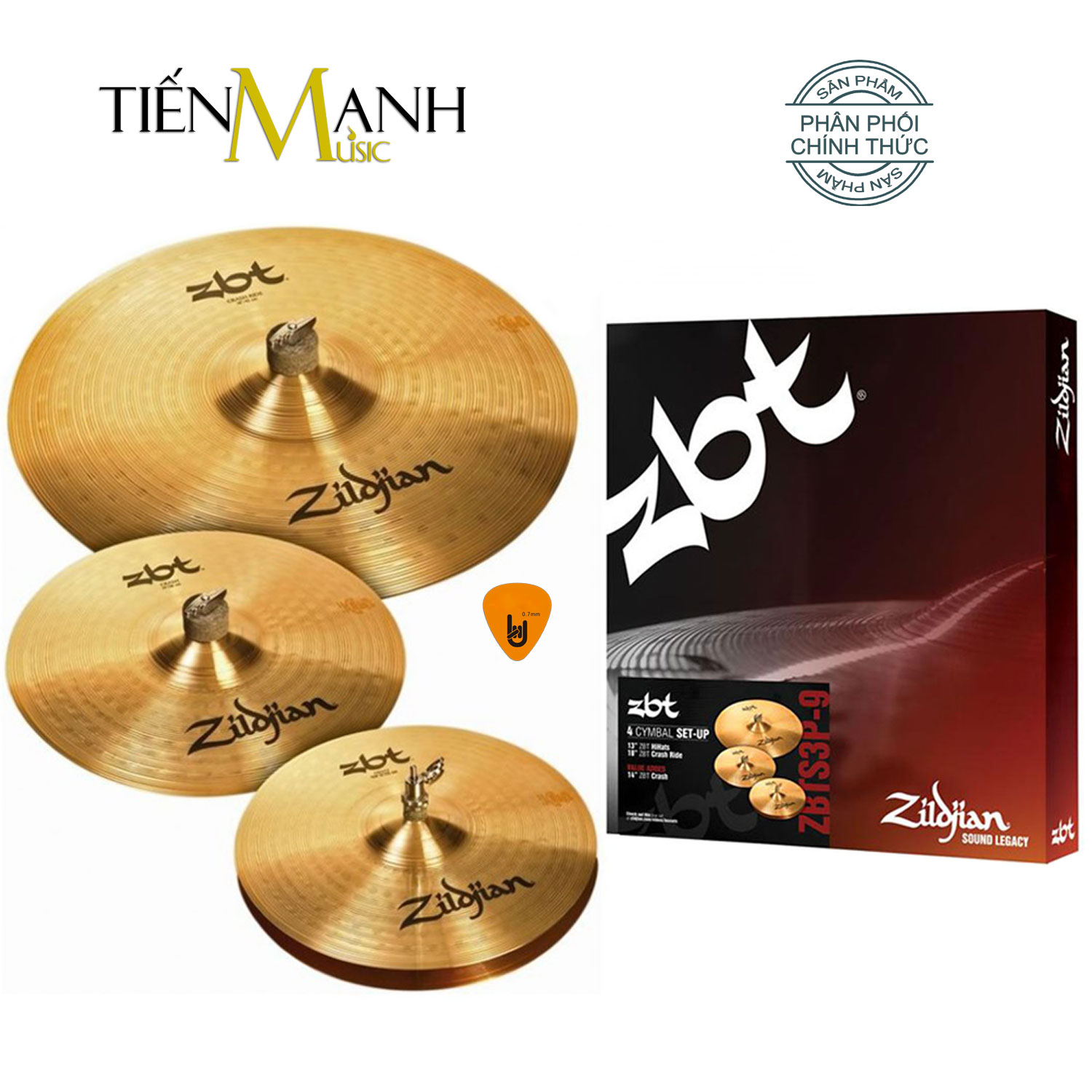 [Chính Hãng USA] Bộ Cymbal Zildjian ZBTS3P-9 Box set (13-14-18) ZBTS3P9 - Kèm Móng Gẩy DreamMaker