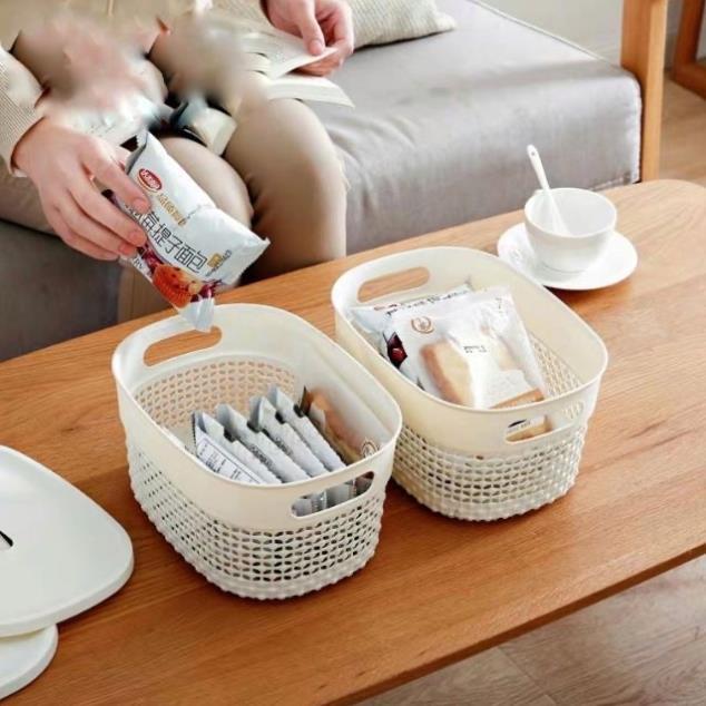 Rổ đựng đồ có nắp phong cách Hàn quốc cao cấp