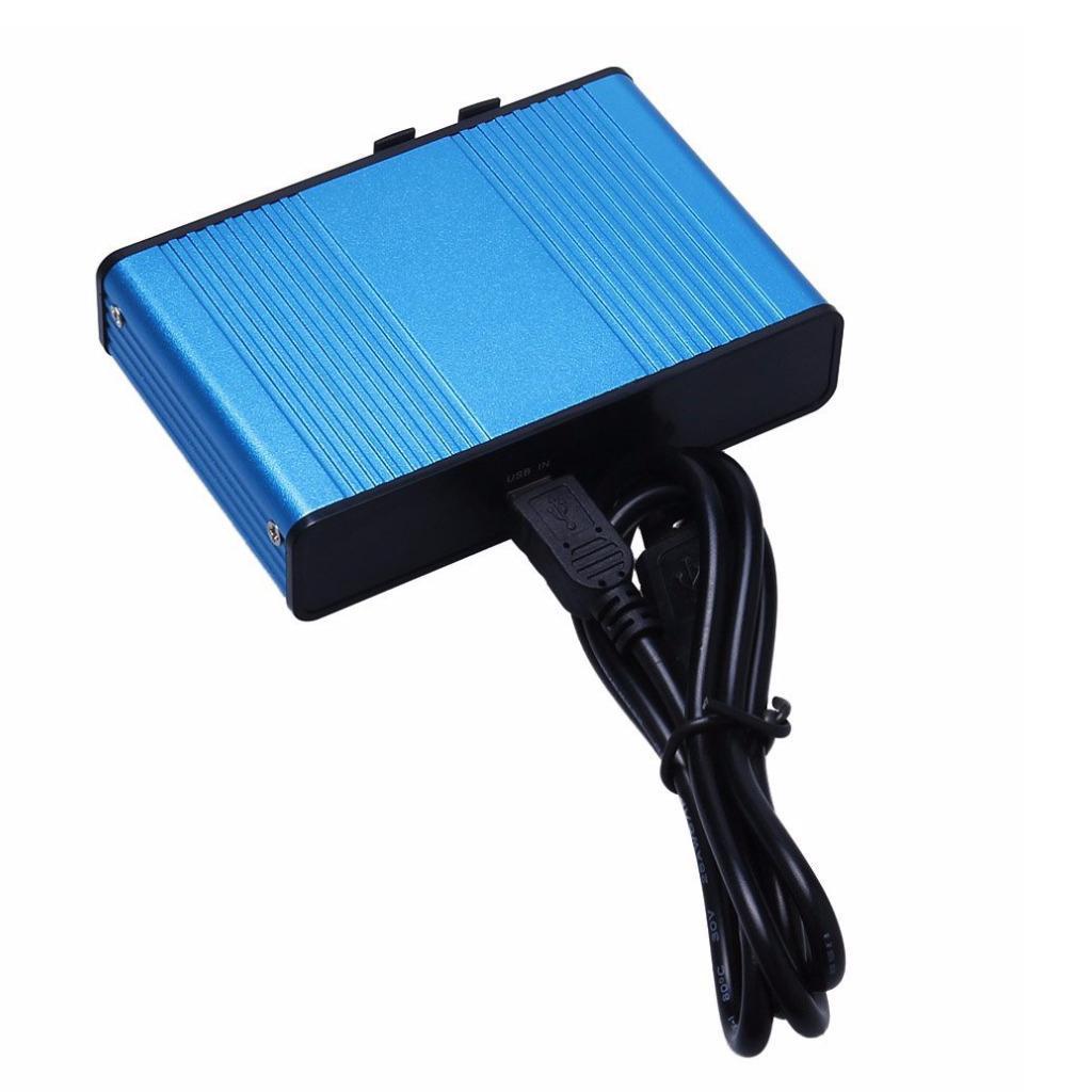 USB External Sound Card 5.1 Surround Sound Optical Audio Sound Card, Blue