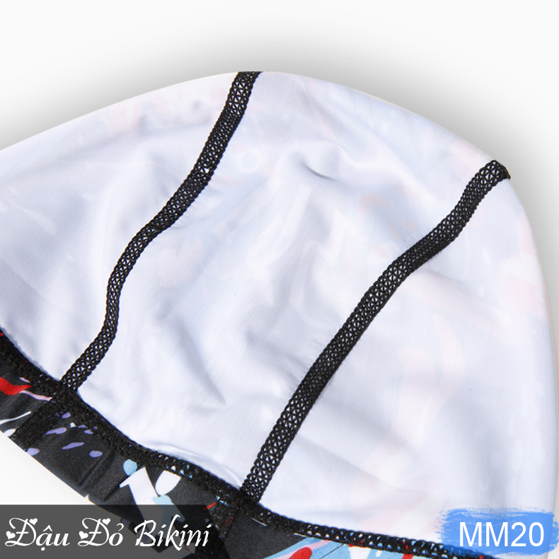 Mũ bơi người lớn đa màu thời trang trẻ trung, chất vải thun bơi thoải mái dễ chịu, ôm đầu gọn gàng | MM20