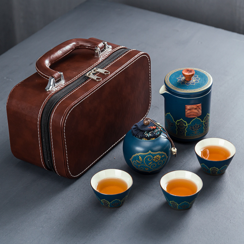 Bộ trà sứ du lịch tinh hoa Cofee drop set