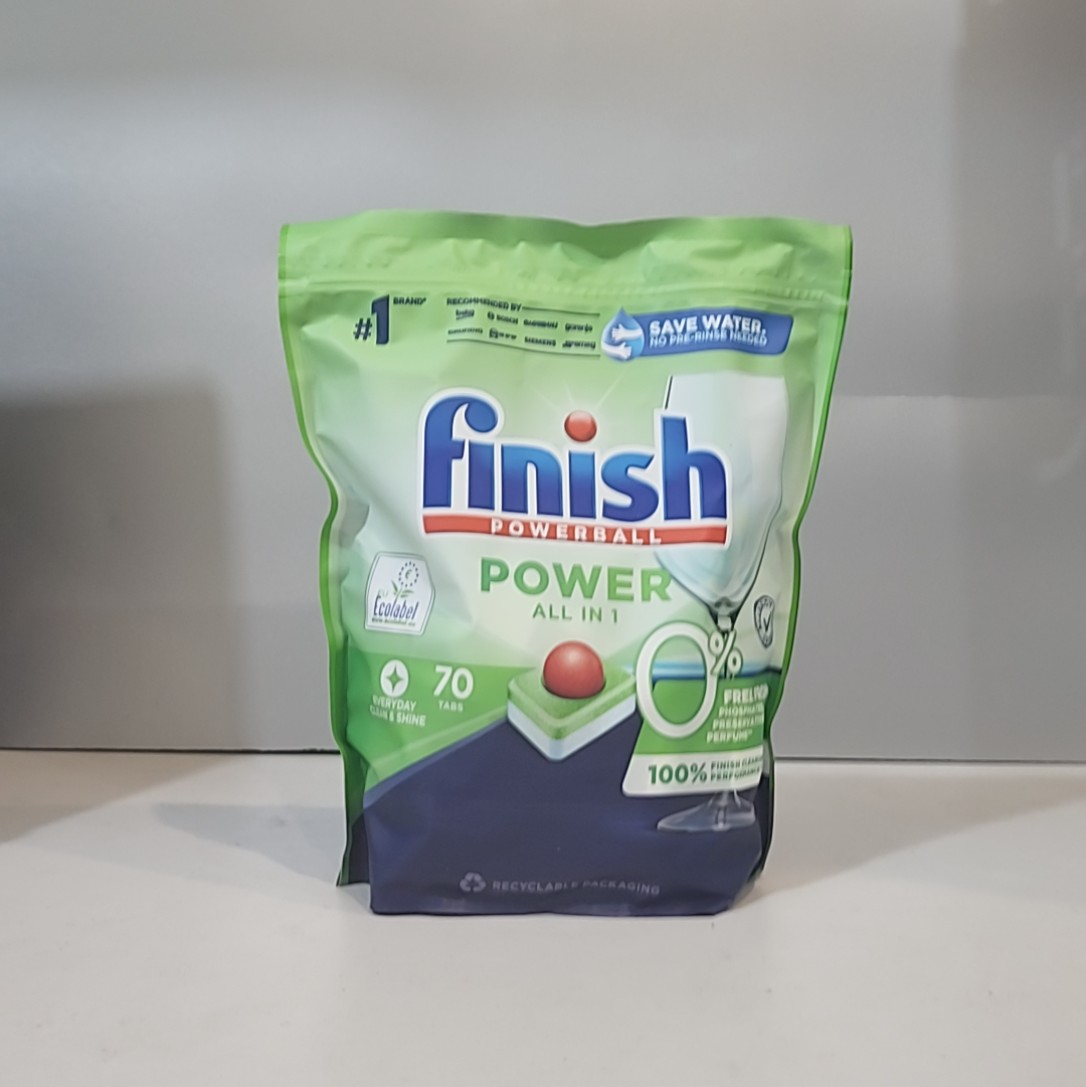 Viên rửa chén bát Finish All in 1 max Eco 0% 70 viên