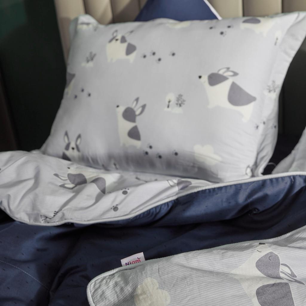 Chăn Ga Gối Niam Cotton tự nhiên 1M4 - 1M6 - 1M8 mã CMT.19