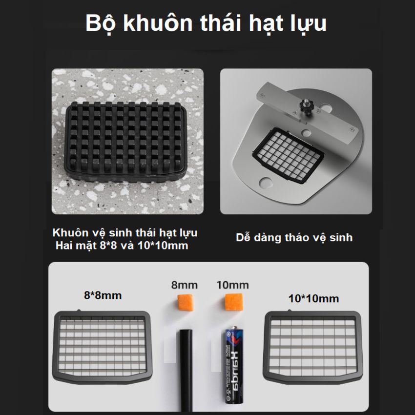 Máy thái rau củ quả đa năng, thái lát, thái sợi, thái hạt lựu Thương hiệu Mỹ cao cấp Septree GJ817, 850W - Hàng Nhập Khẩu (Bảo Hành 12 Tháng)