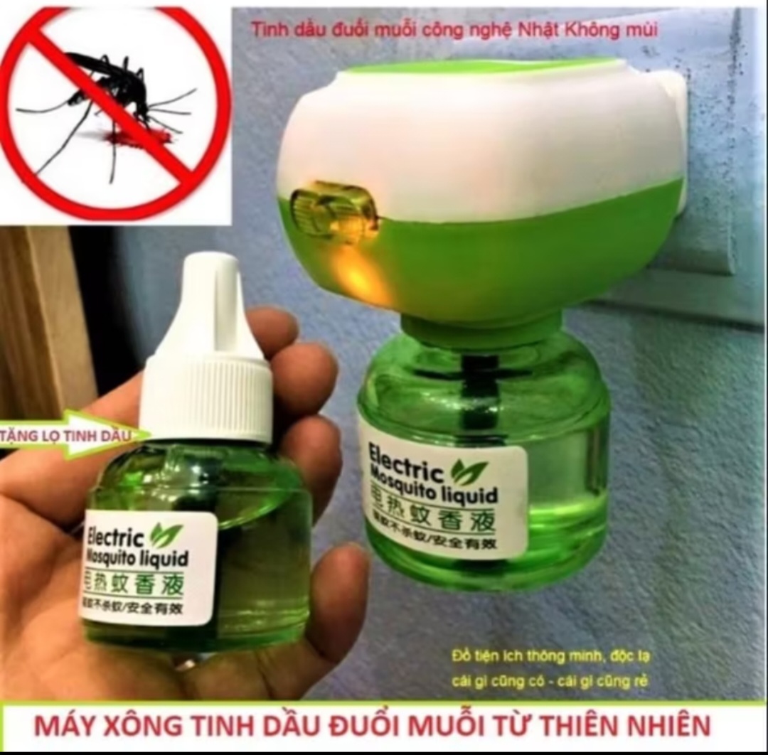 MÁY XÔNG TINH DẦU ĐUỔI MUỖI TẶNG LỌ TINH DẦU CAO CẤP