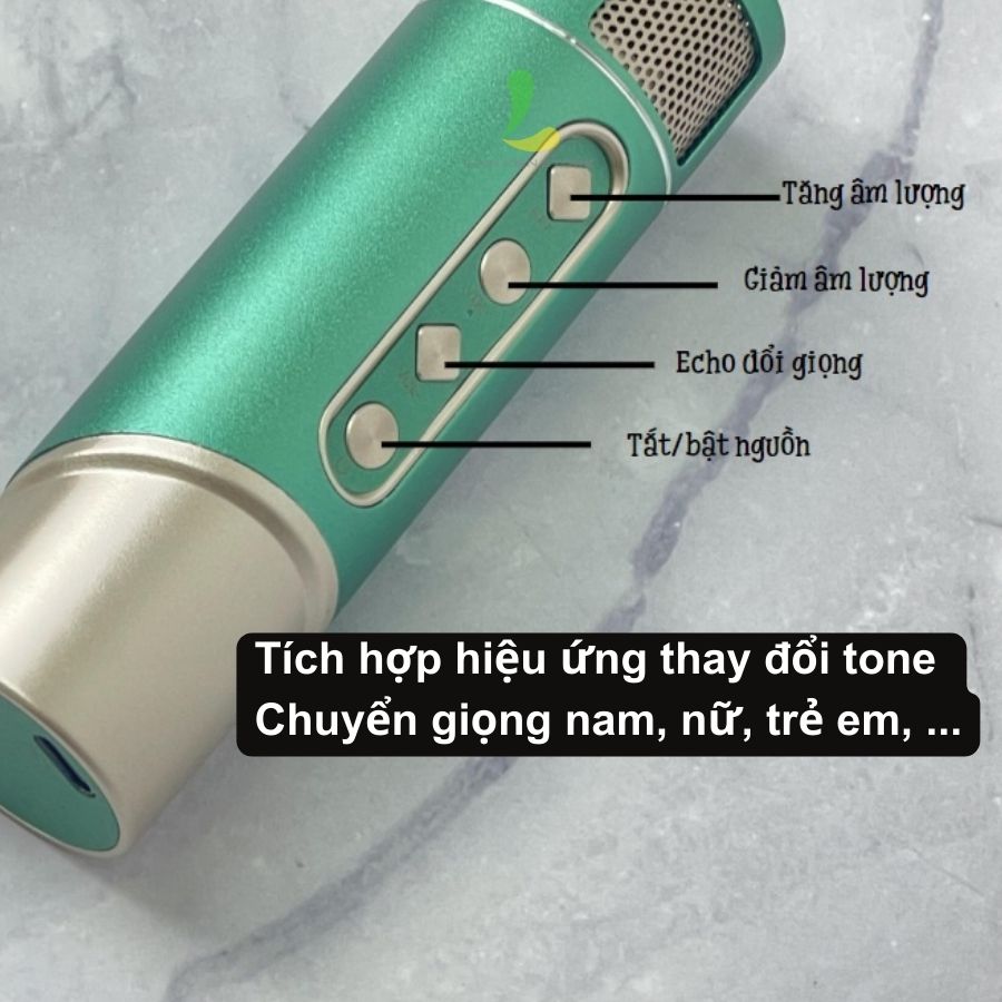 Loa Bluetooth Karaoke Su-Yosd YS215 - Loa xách tay mini chất liệu nhựa cao cấp, công suất 20W và mic cực hay - Hàng nhập khẩu