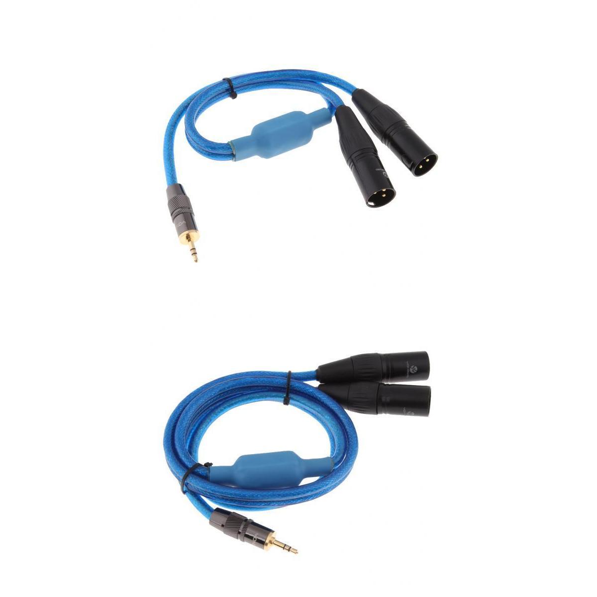 2Pieces 1/8 Inch to Dual XLR Stereo Splitter  Cable  - Male