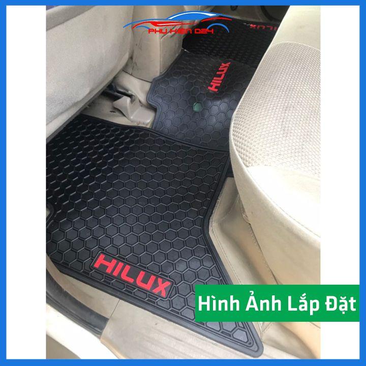 Lót sàn ô tô cao su Hilux Revo 2016-2017-2018-2019-2020-2021-2022 không mùi chống trơn trượt