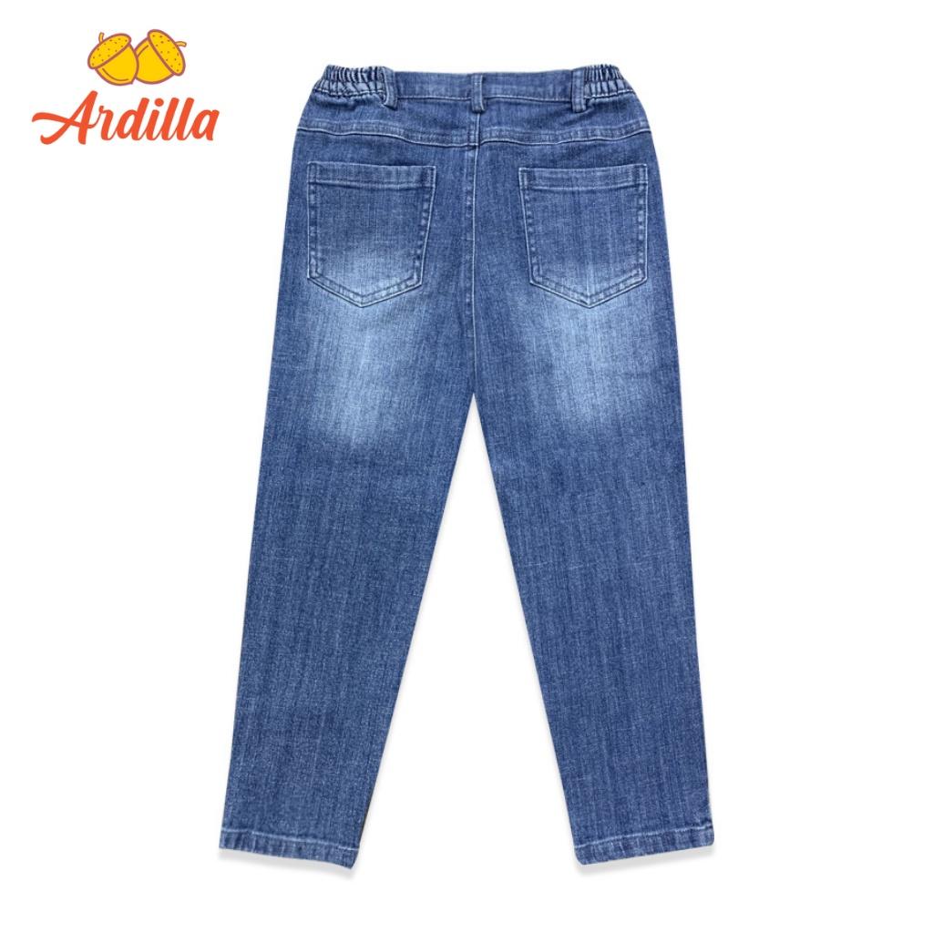 Quần Jeans/Quần Bò Bé Gái ARDILLA Thiết Kế Chun Hai Bên Sườn Co Giãn, Form Đứng Tôn Dáng Cho Bé 4-15 Tuổi AA7400-QJ