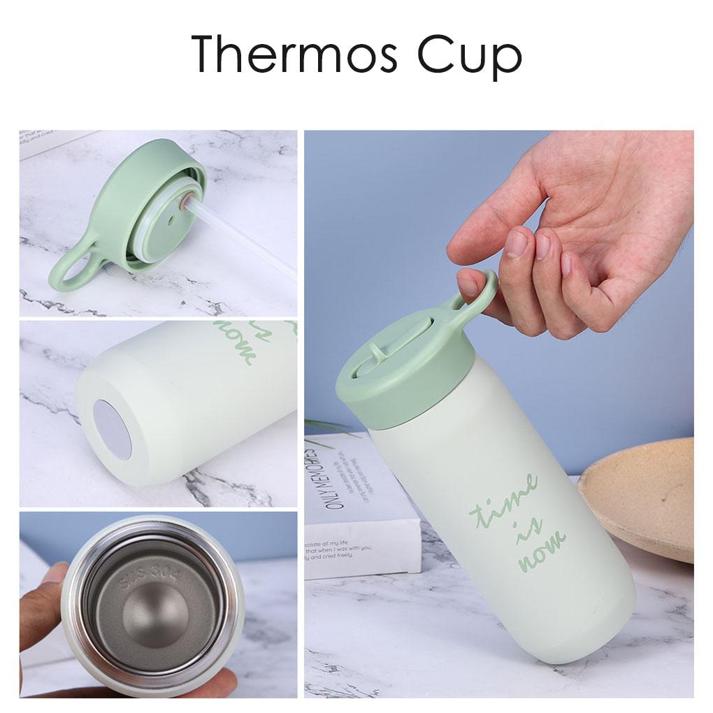 Máy Hút Chân Không Đáng Yêu Nhiệt Bình Sữa Có Ống Hút 304 Thép Không Gỉ Cách Nhiệt Cup Di Động Giữ Nhiệt Nước Trẻ Em Quà Tặng